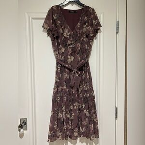 Ralph Lauren Floral Maxi Dress - Purple and Cream